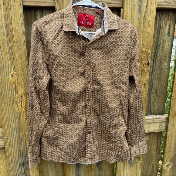 Platini Other - Vintage Platini Retro Button Down Shirt in Brown M
